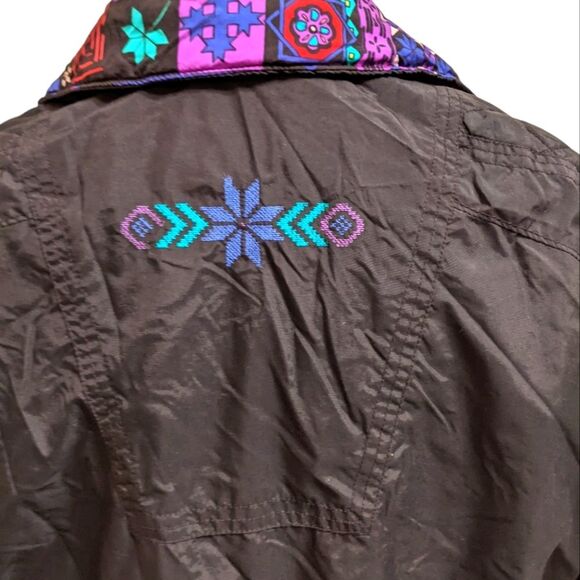 Vintage EDELWEISS SKI JACKET Women Black Size Medium - Picture 7 of 15